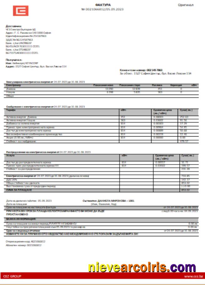 Bulgary electricity business bill